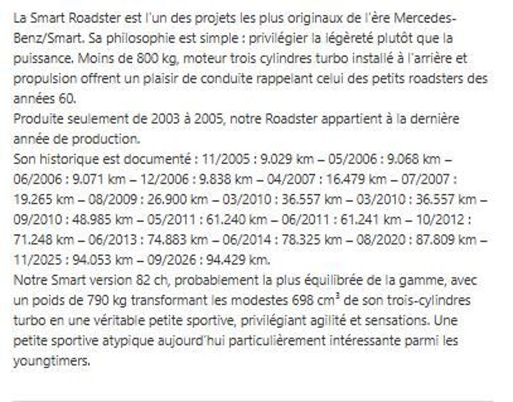 Roadster Smart 82 2005 occasion 55100 Verdun