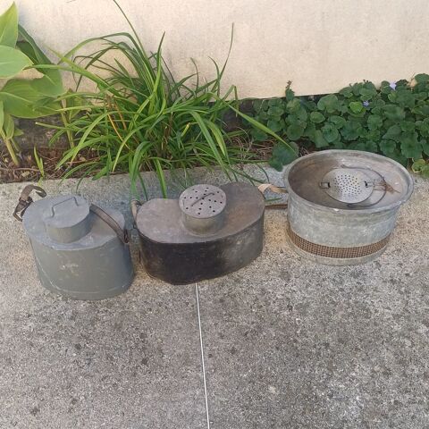 Seau a vif goujonnieres de peche en zinc galva 20 Rethel (08)