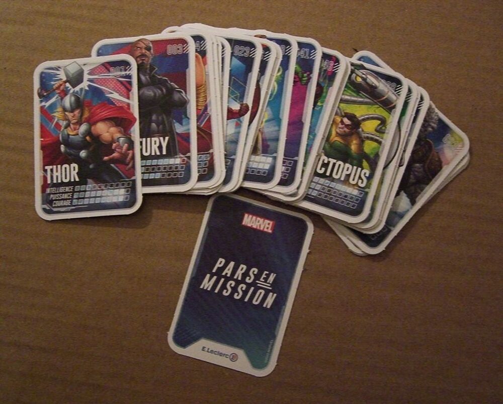 Cartes Marvel (lots de 10) 
