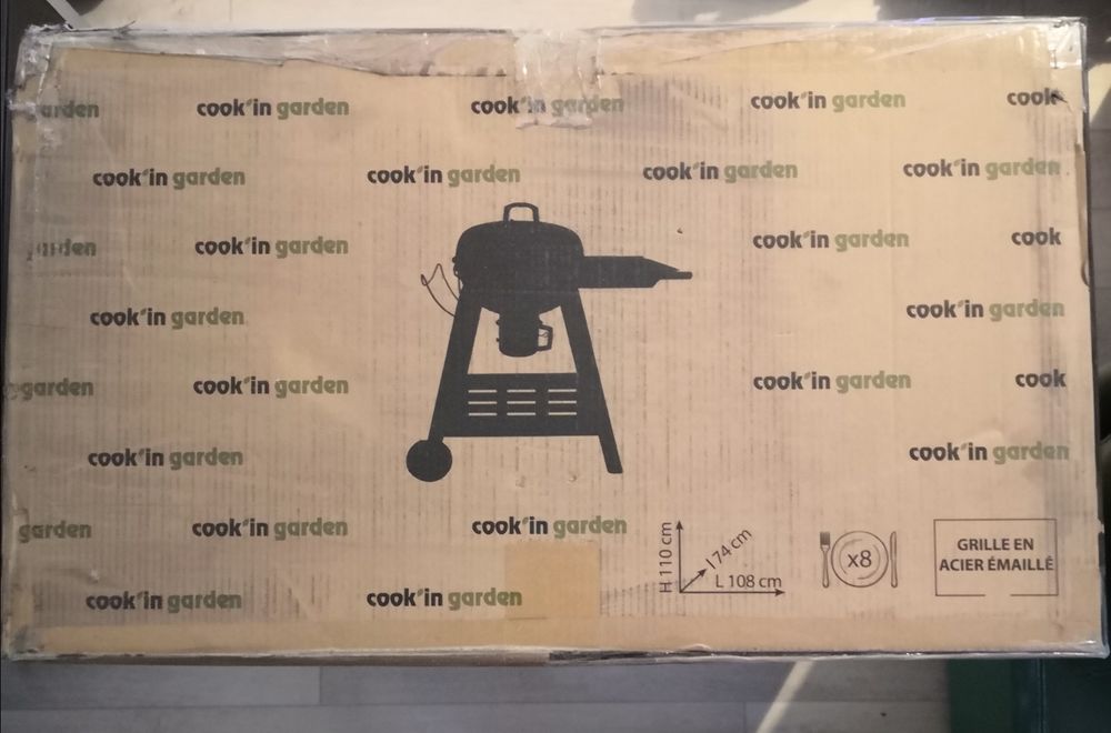 Barbecue Charbon de Bois, Tonino 60, Cook'in garden (neuf) Jardin