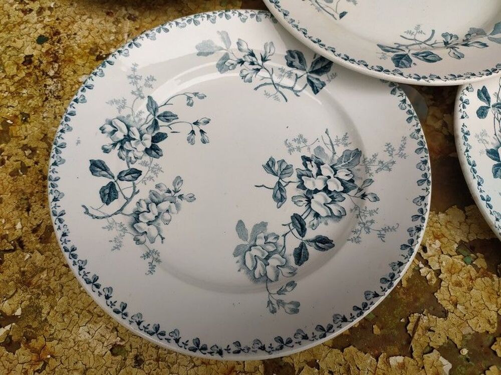 Assiettes Fa&iuml;ence Terre de Fer Saint-Amand Hamage Acacia Décoration