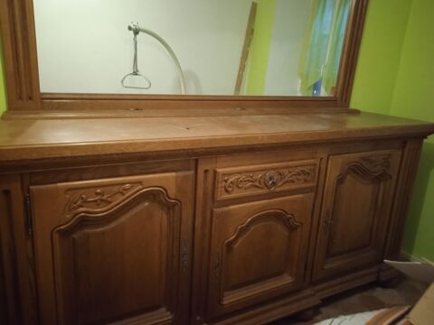 Buffet en chene en 2 partie grande glace au dessus long 2m50 50 Rully (60)