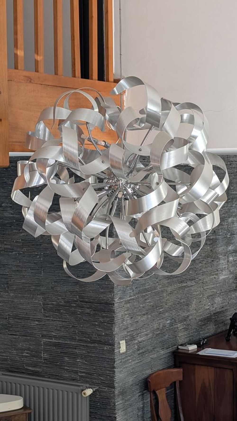 Suspension lumineuse sph&eacute;rique&agrave; rubans 12x led G9 Décoration
