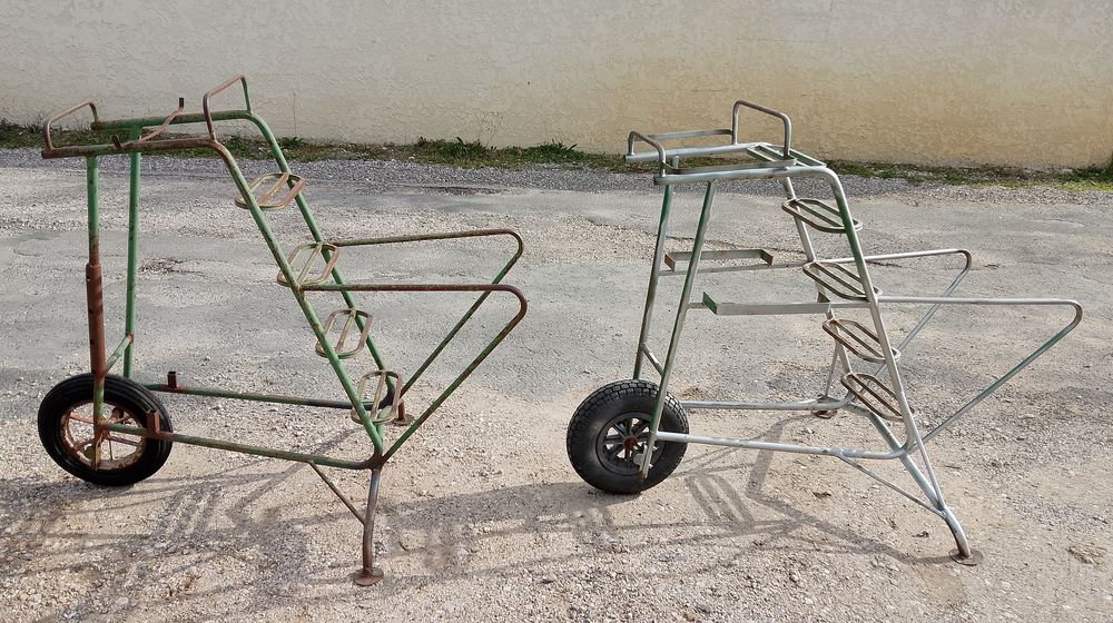 Brouette &eacute;chelle escabeau sur roue recolte Bricolage