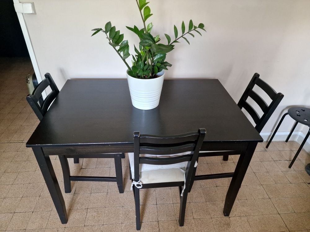 Ensemble table plus 3 chaises Meubles