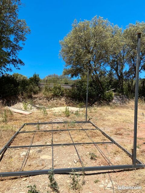 Pergola m�tal neuve adoss�e 3m x 4m x 2m50 de hauteur 320 Uchaud (30)