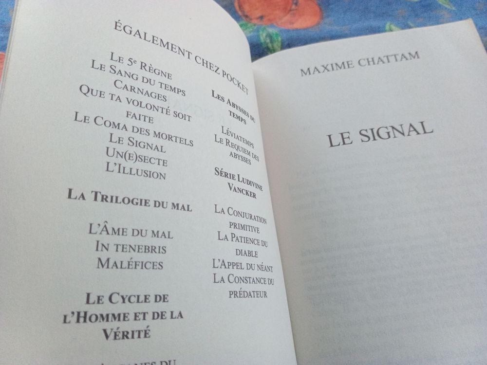 Livre Maxime Chattam - Le signal Livres et BD