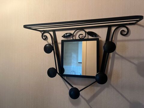 Porte-manteaux miroir mural vintage en fer forg� 15 Montfermeil (93)