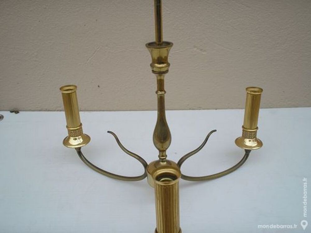 Lustre 3 branches laiton massif Décoration