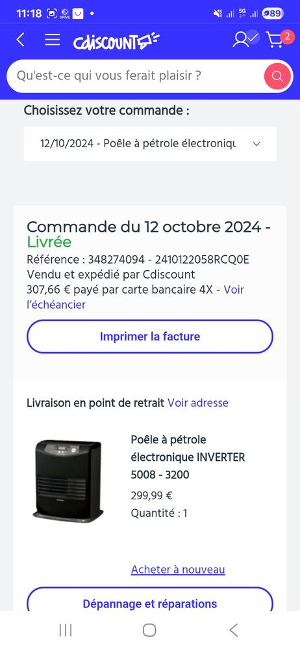 Po&ecirc;le &agrave; p&eacute;trole INVERTER Electrom�nager