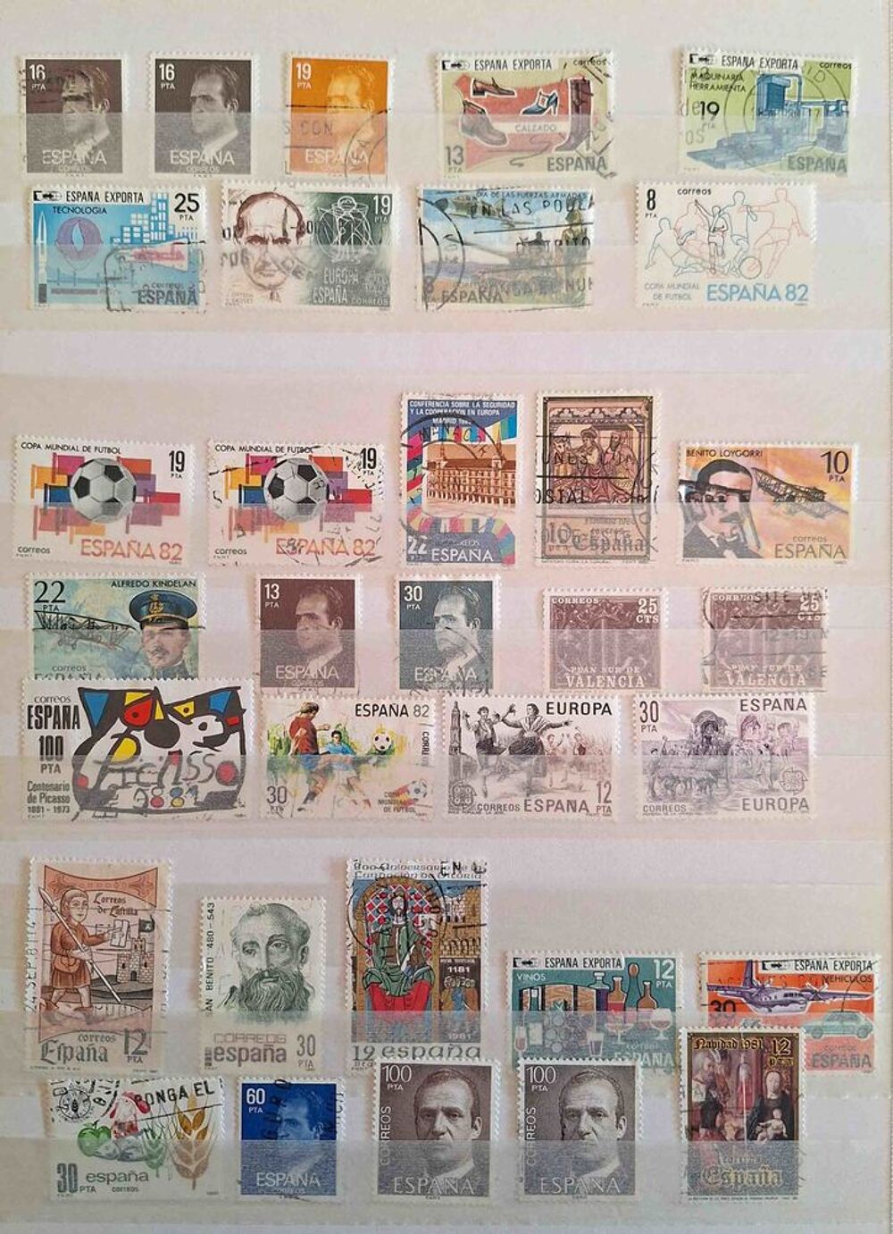 S&eacute;rie de timbres de collection d'Espagne bis 