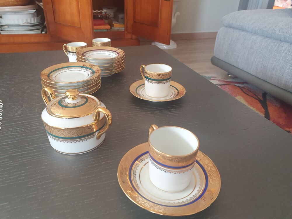 Service &agrave; caf&eacute; en porcelaine Limoges + sucrier Cuisine