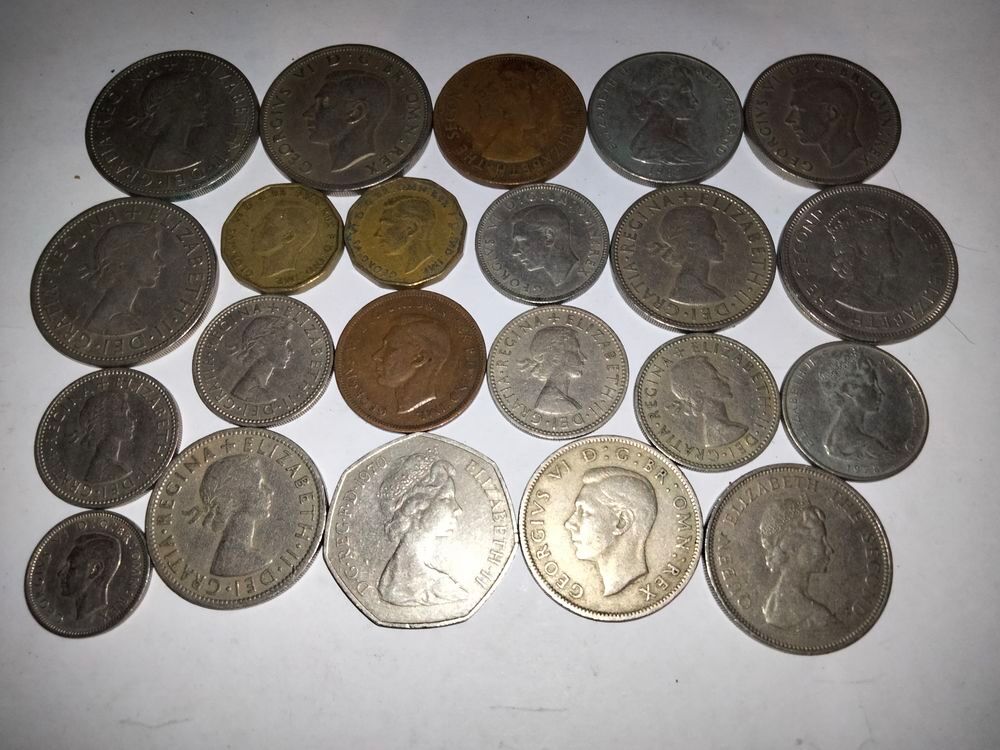 Lot de 22 pi&egrave;ces Grande-Bretagne et colonie tous diff&eacute;rentes 