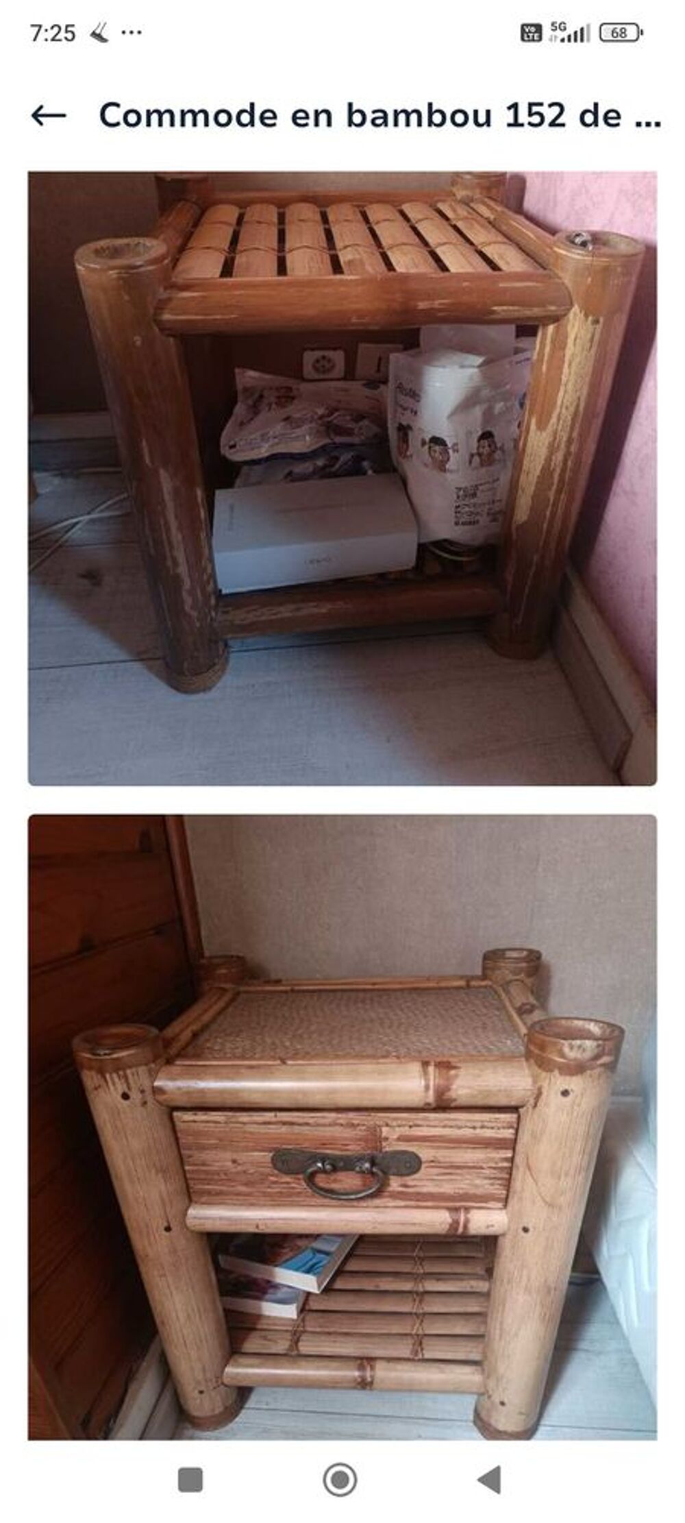commode en bambou plus deux chevet en bambou Meubles