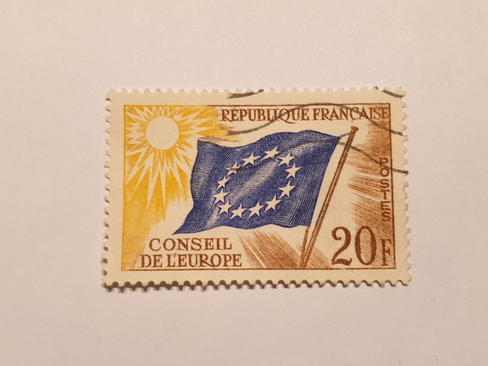 Timbre France 1958 conseil de l'europe 20 f -0.05 euro 