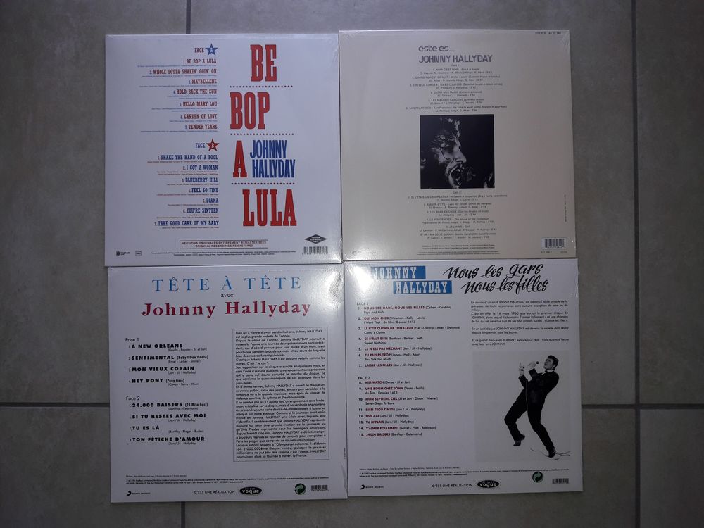 LOT DE 4 LP JOHNNY HALLYDAY * NEUF SOUS BLISTER * CD et vinyles