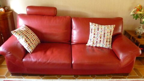 Canap cuir 3 places 300 Chteaulin (29)