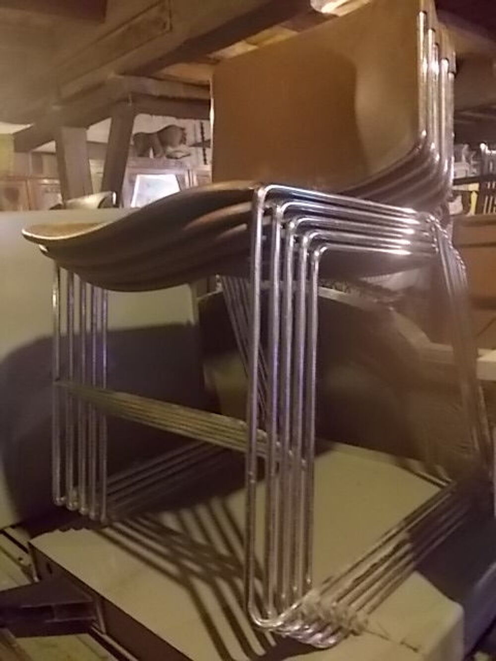 5 Chaises de bureau Strafor vintage design industriel Meubles