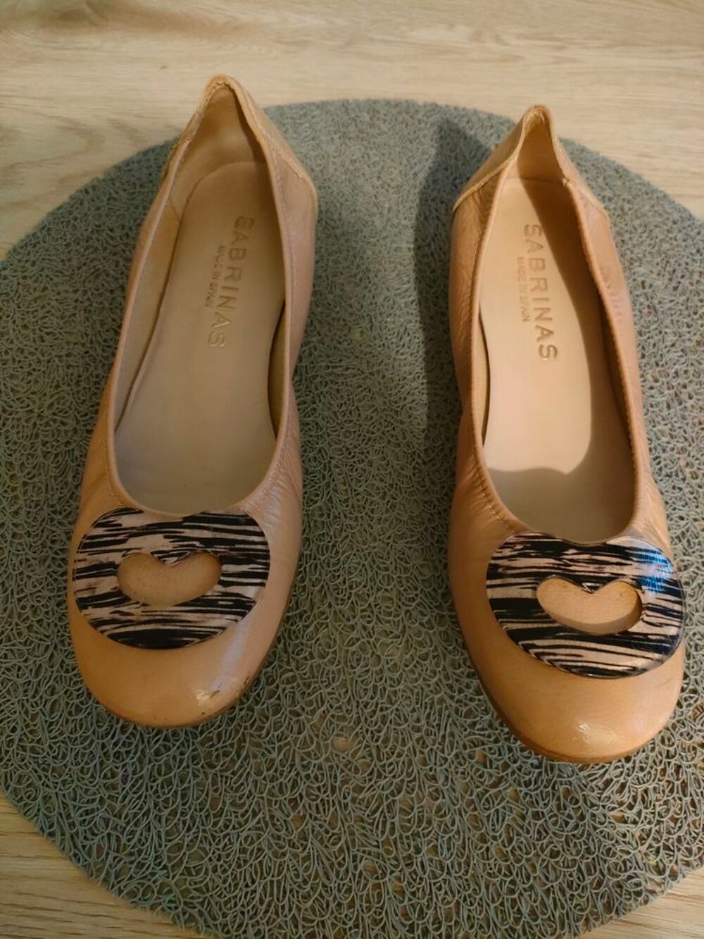 Ballerine rose poudr&eacute; vernis SABRINAS Chaussures