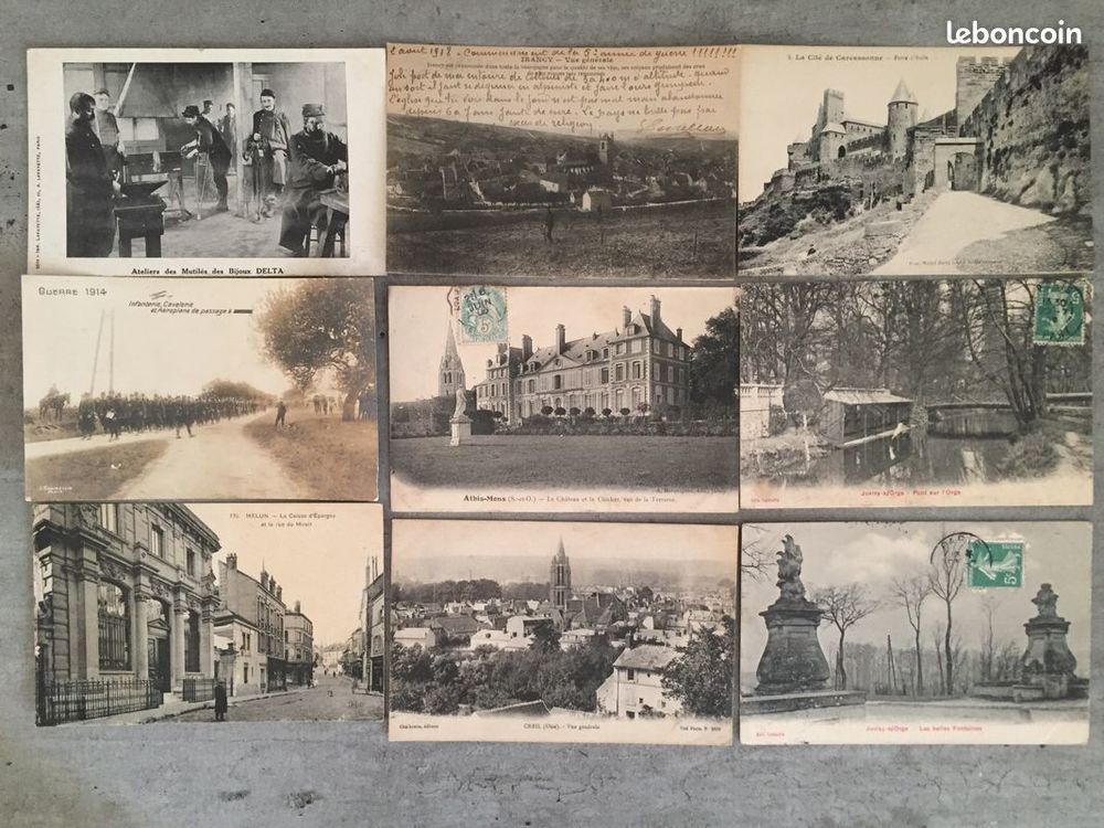 Lot 54 Cartes Postales anciennes Th&egrave;me: Paris, Guerre de 14, 