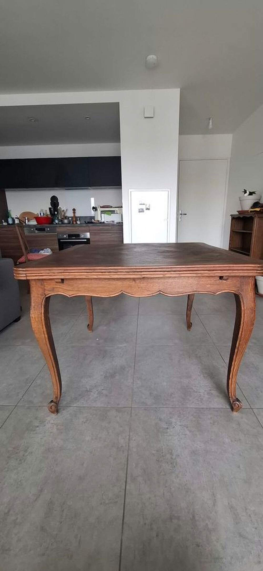 Table ancienne en bois ? style Louis XV ? extensible Décoration