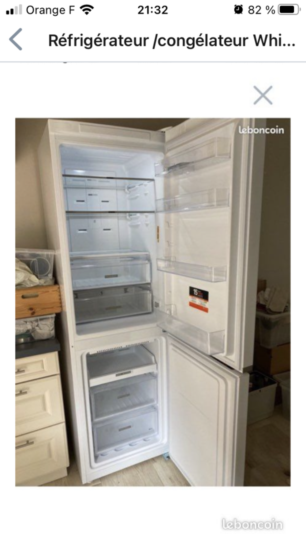 REFRIGERATEUR / CONGELATEUR WHIRPOOL ENCORE SOUS GARANTIE Electroménager