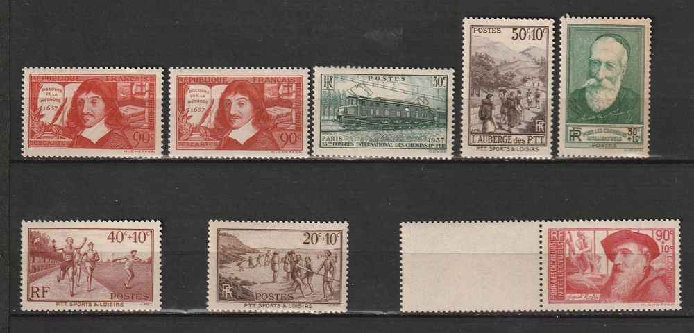 Timbres Neufs ANNEE 1937
