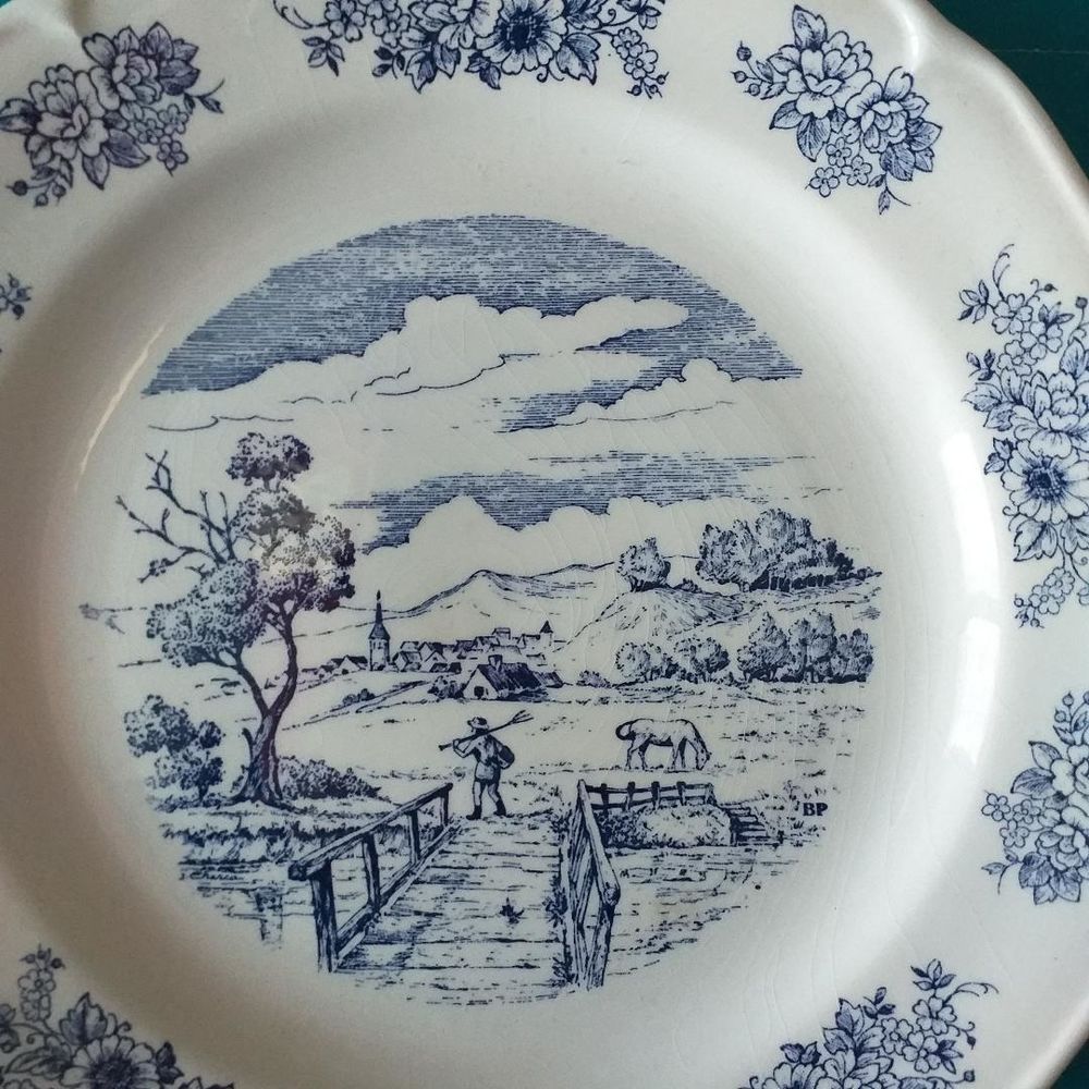  Assiette d&eacute;corative de GIEN France (campagne, fermier) Cuisine