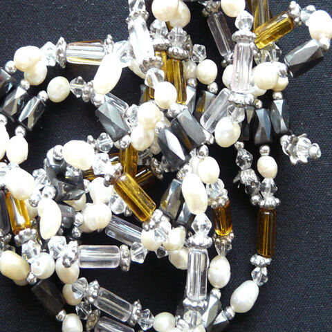 2 Grands Colliers Magn�tiques - design min�raux et r�sine -  11 Gravelines (59)