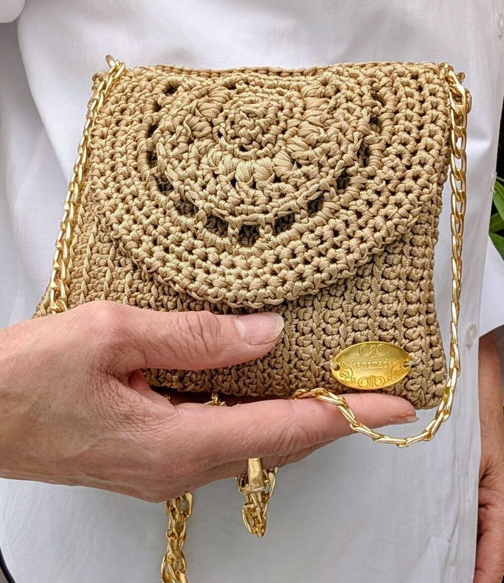 Sac &agrave; main en crochet pour vos soir&eacute;es, mariages, cocktails Maroquinerie