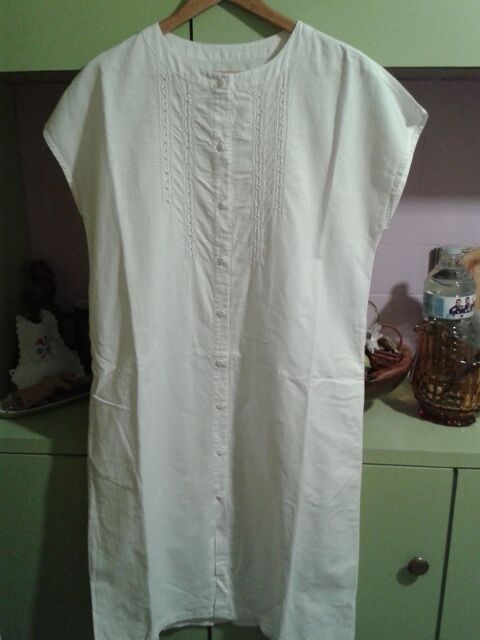 Robe vintage en coton blanc et broderie neuve taille 38/40 10 Dijon (21)