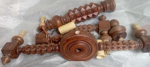 lustre 4 branches bois Fraisses (42)