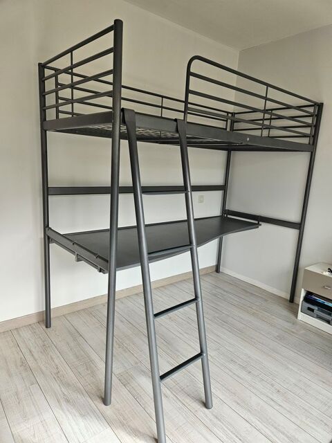 Lit mezzanine avec sommier et bureau Héric (44)