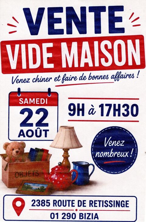 Meubles cuisine
Objets divers
Vêtements
Jouets Biziat (01)
