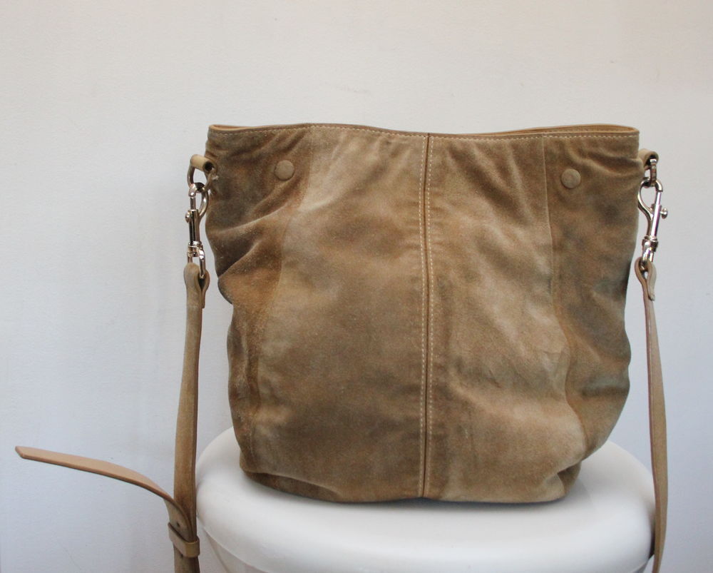 Sac bandouli&egrave;re cuir veau velours HALSTON HERITAGE Maroquinerie