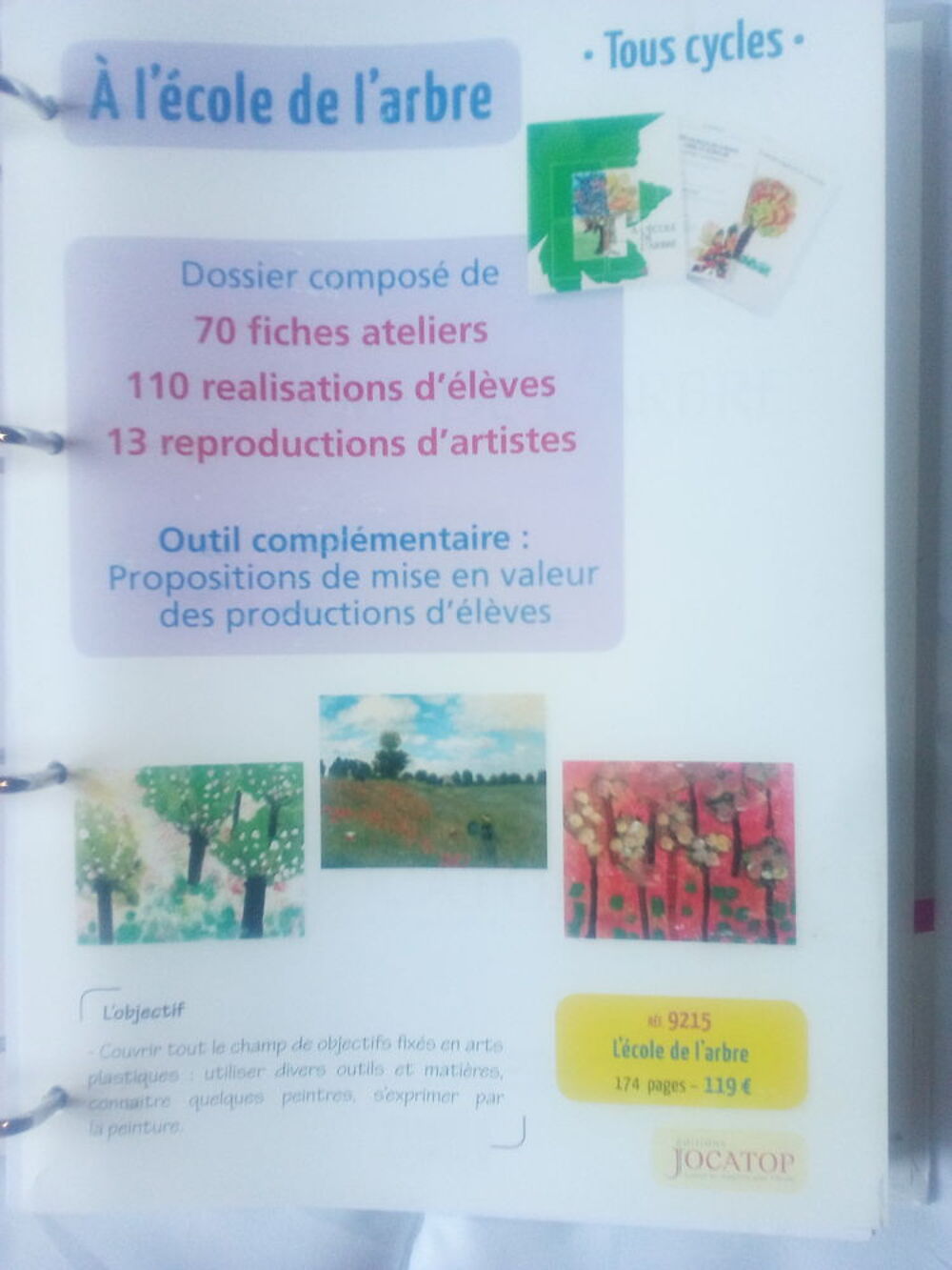 A l'&eacute;cole de l'arbre d' Andr&eacute; STANTINA &eacute;ditions JOCATOP Livres et BD