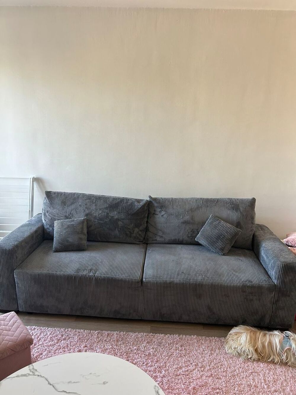 Canap&eacute; Gabin CV3 gris fonc&eacute;, en tissu c&ocirc;tel&eacute; Meubles