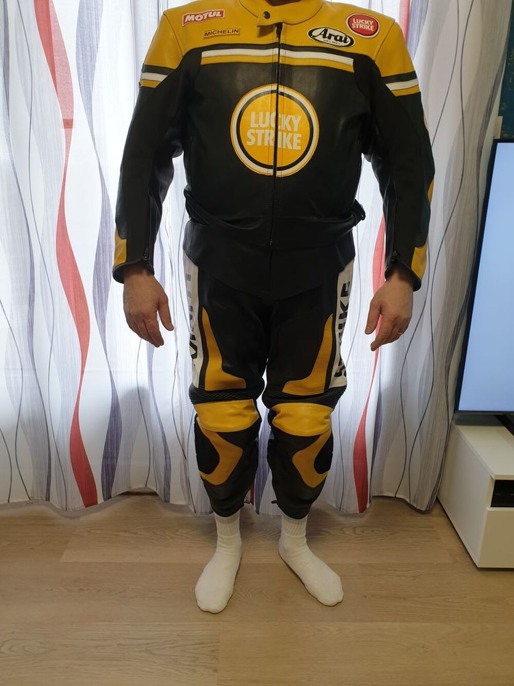 Combinaison moto cuir vachette Vêtements