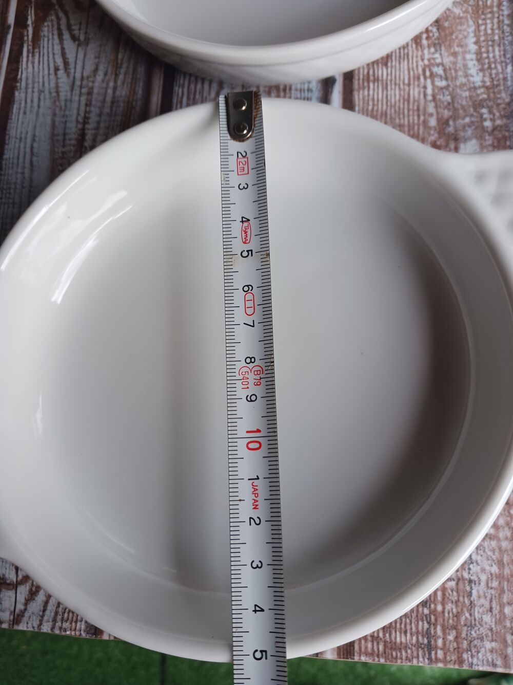 6 Plats en Porcelaine Blancs &agrave; Oreilles Cuisine