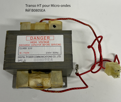 Transfo B0805EAHT pour Micro-Ondes WHIRPOLL MAX39/SL 30 Saint-Germain-ls-Arpajon (91)