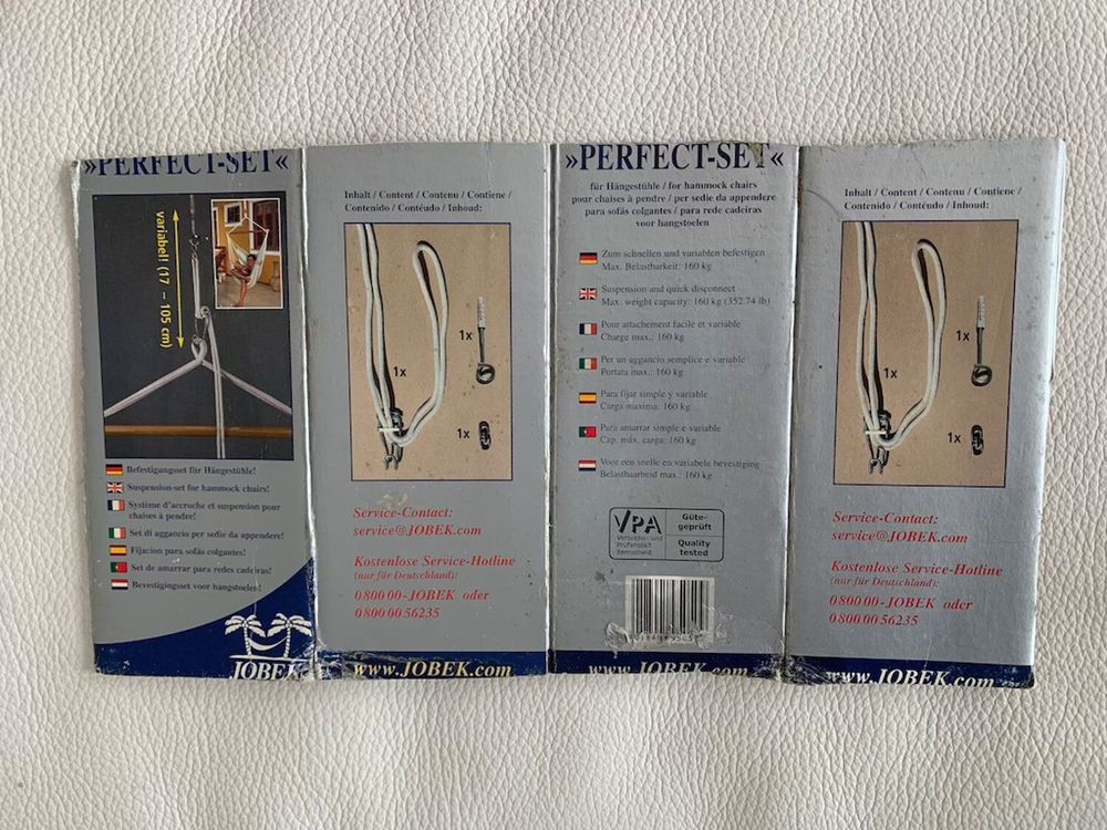 Support m&eacute;tal Perfect set pour chaise hamac Jobek neuf Jardin