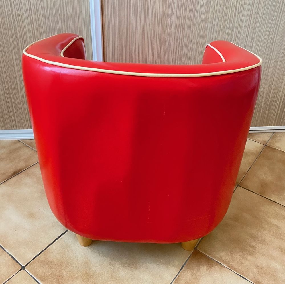 Fauteuil enfant rouge design vintage Meubles