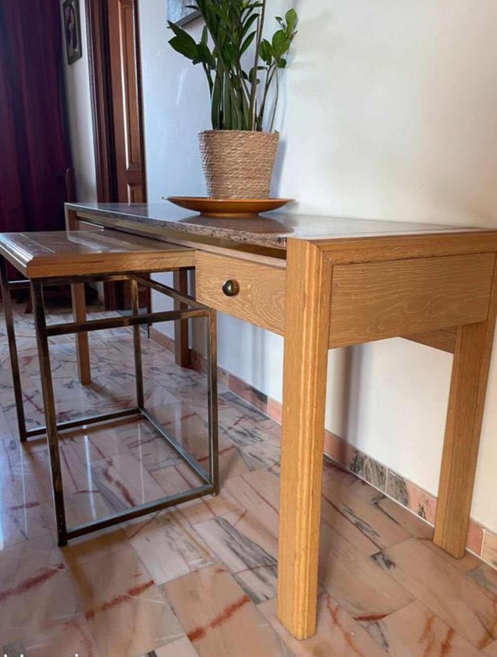 Console en bois et granit Meubles
