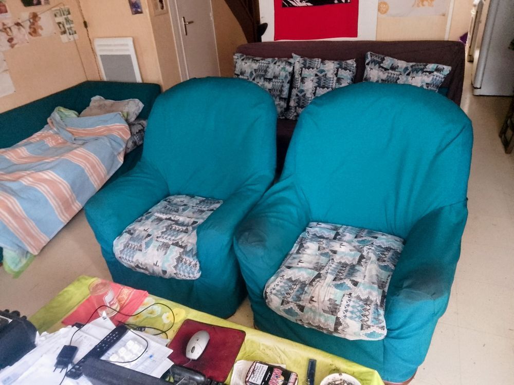  2 fauteuils avec housses lavable Meubles