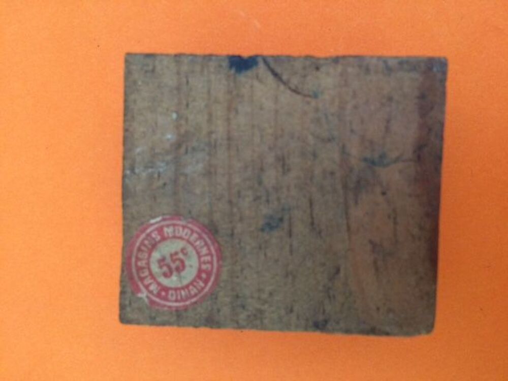 Tampon ancien encreur en bois 