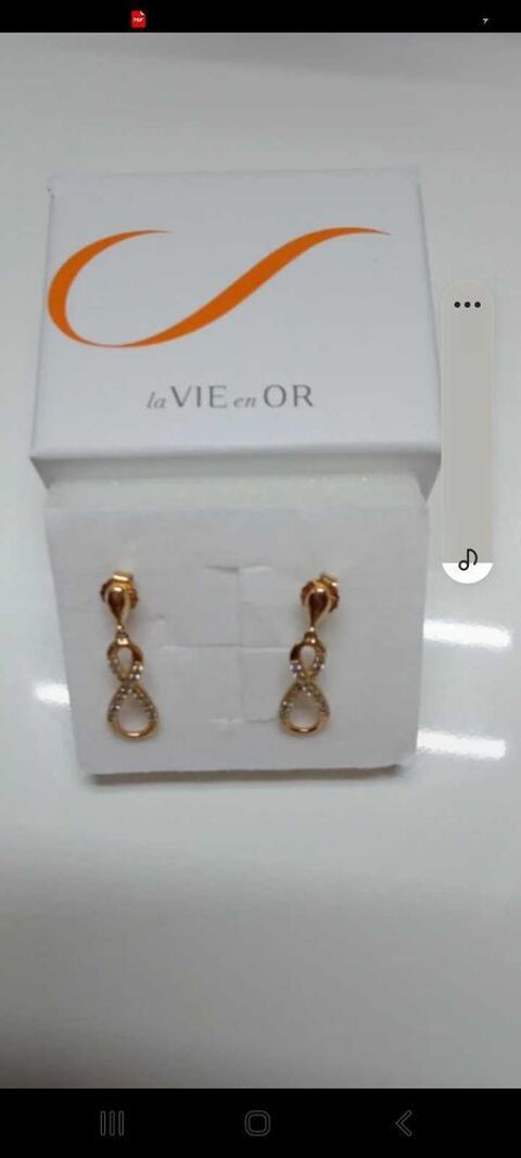 boucles d'oreilles plaques or l'infini 50 Estaires (59)