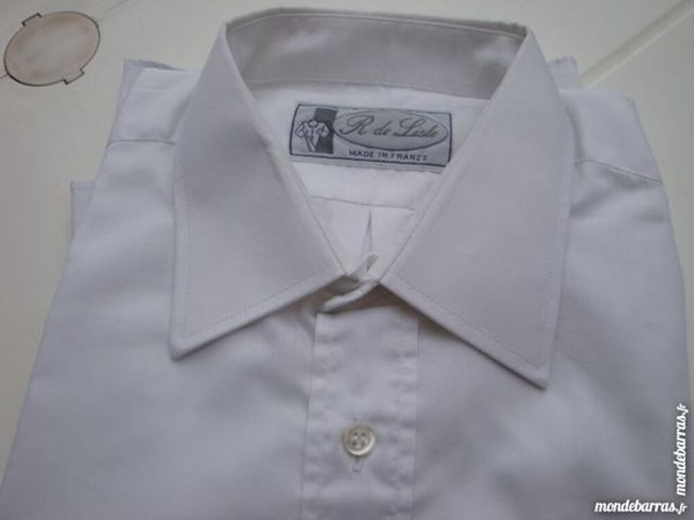 Chemise blanche &agrave; manches longues( homme) Vêtements