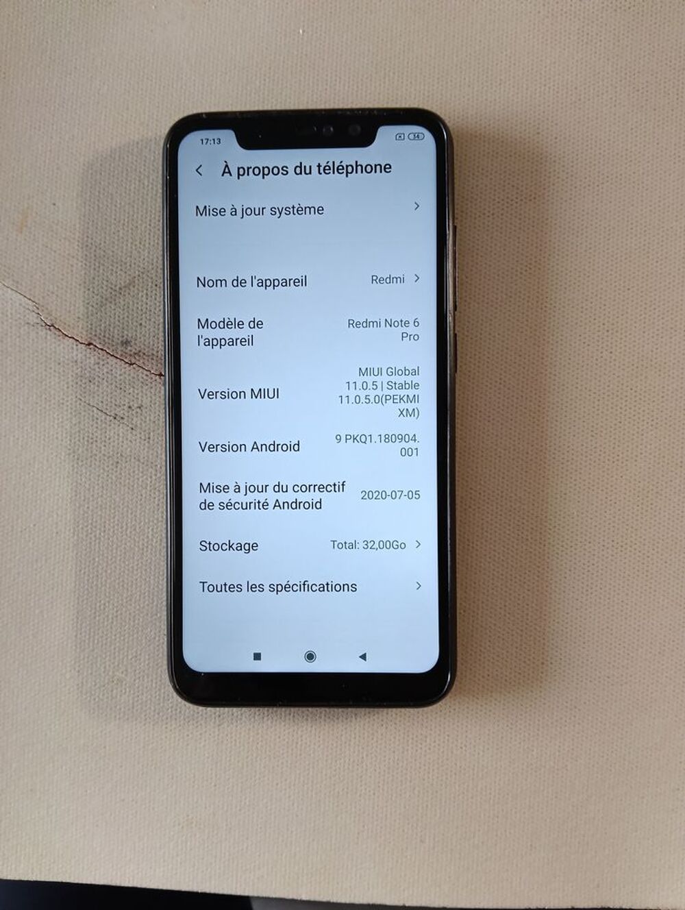 lot de 3 t&eacute;l&eacute;phone REDMI Téléphones et tablettes