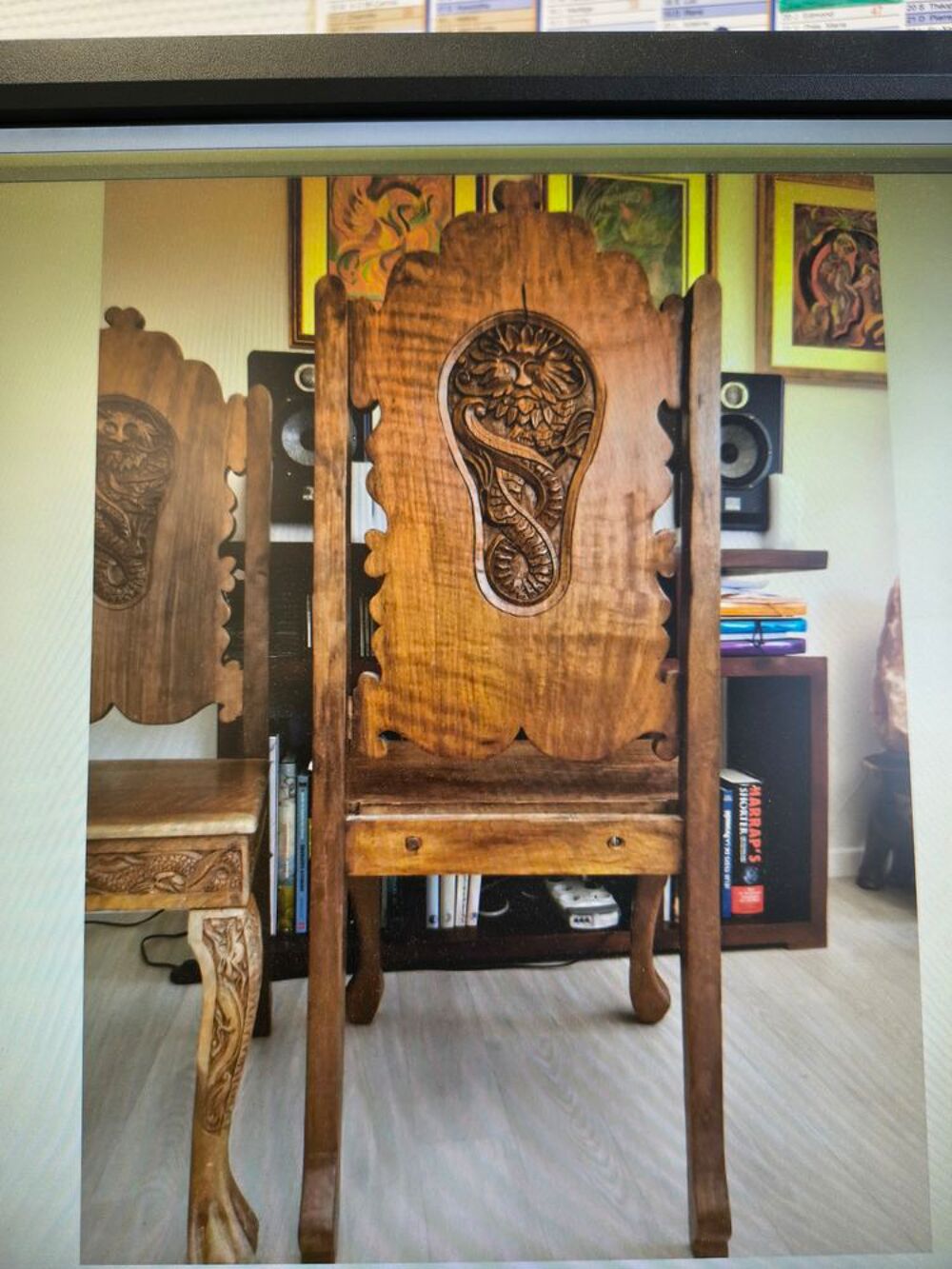Chaises indiennes noyer Radjasthan Meubles