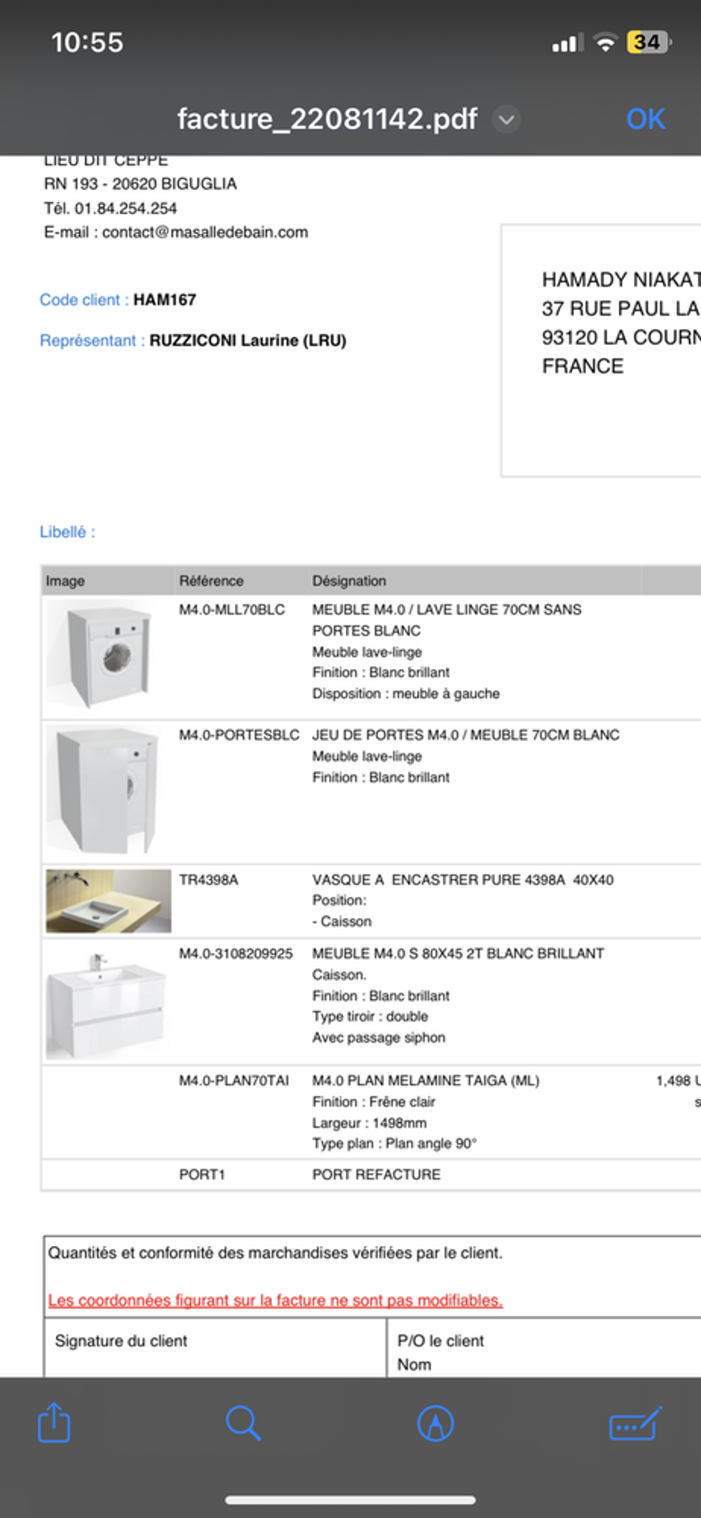 Meuble vasque + caisse lave longe Meubles